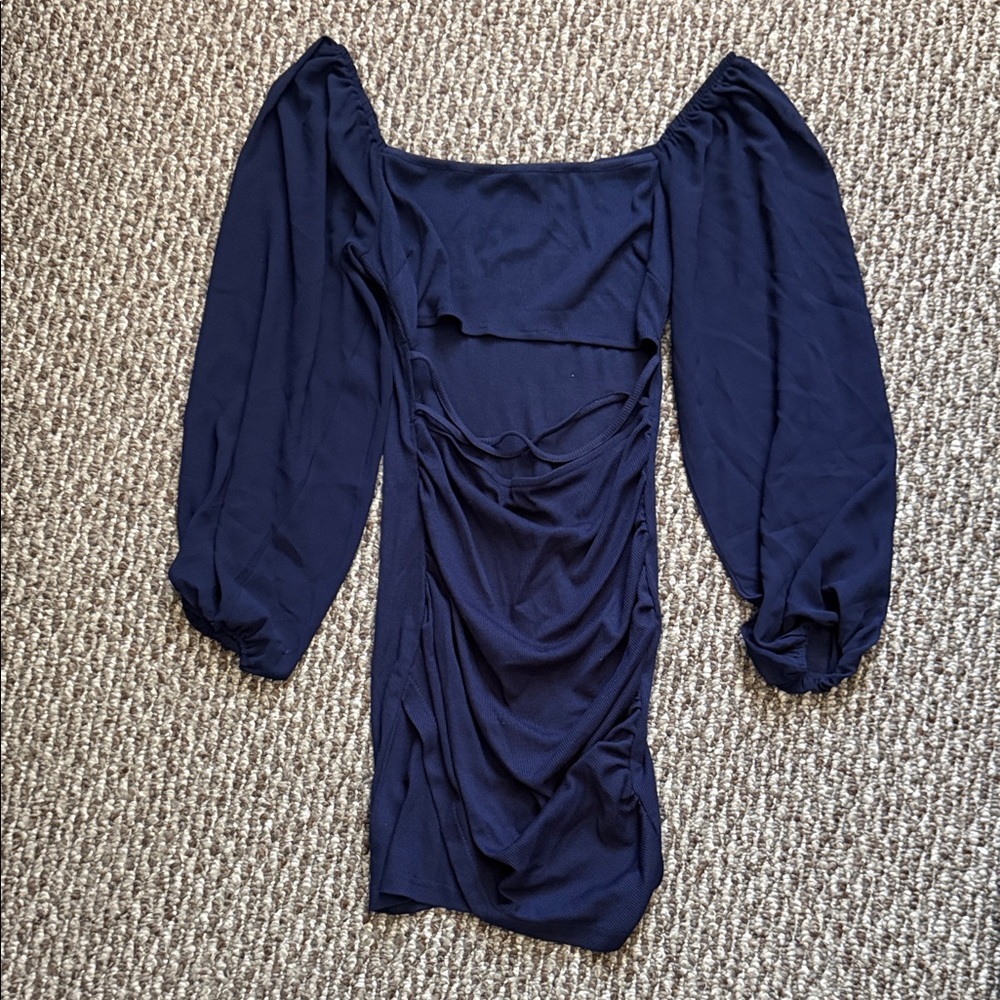 SHEIN Navy Long Sleeve Dress